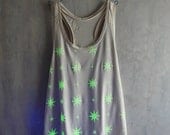 Glow in the dark Racerback Tank Top Beneath the Stars in Nude PREORDER Spring 2013