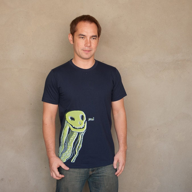 Weird Animal Skull Men's T-shirt - hand printed t-shirt