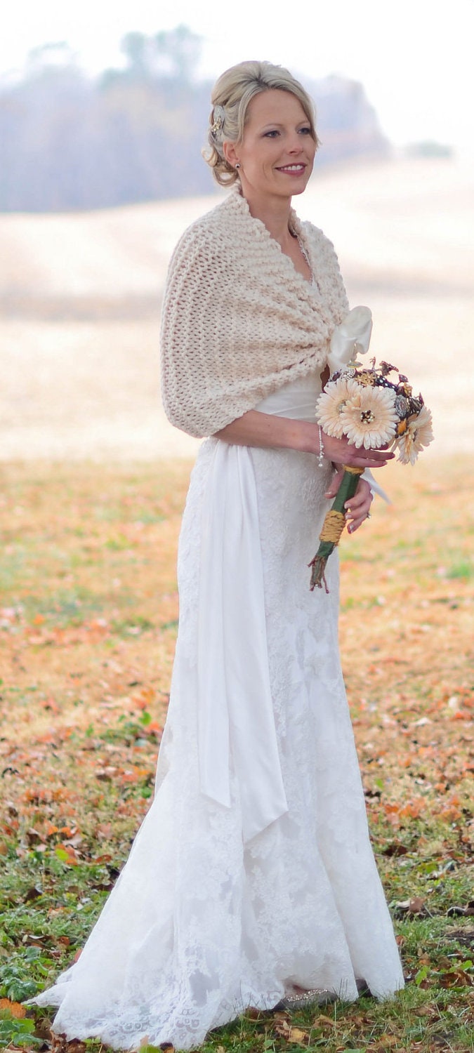 Bride Bolero / Bridal Shawl / Wedding Shawl/Bridal Cape/Shrug/Bolero/ Ivory Shawl