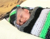 SLEEP SACK / sleeping bag for baby crocheted striped