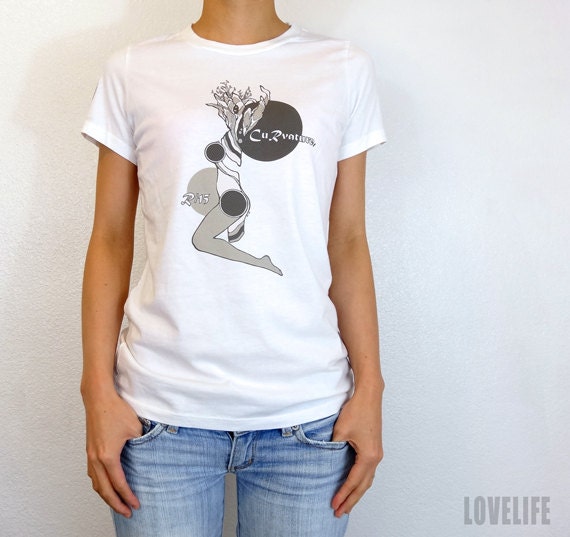 Graphic T-Shirt Female Body Art Print Tee - Womens Clothing S M L