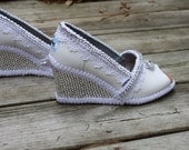 Custom Wedding TOMS -- Swarovski  Wedge GLITTER Diamond design