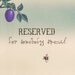 Reserved for Nancy