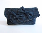 Vintage Tweed Bow Clutch
