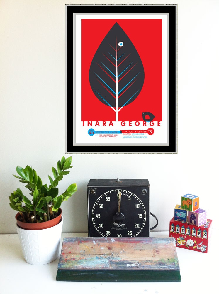 Rock Poster - Inara George - hand silkscreen printed limited edition gig print