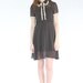 vintage 80s sheer dress with lace collar / semi sheer floral flower print dress