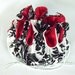 Wedding Bag Satin Bridal Money Purse Black and White Damask/Red No Pockets