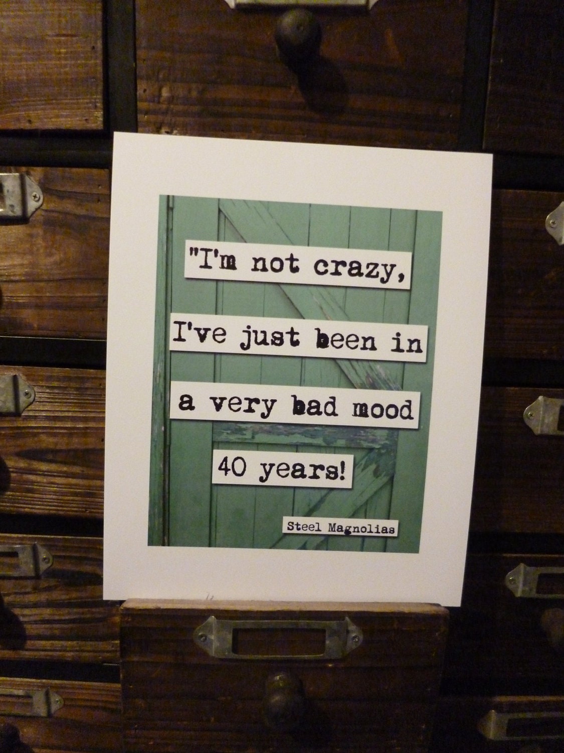 Steel Magnolia I'm Not Crazy Movie Quote Print by chicalookate