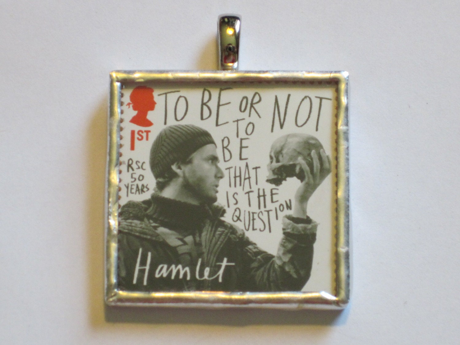 Postage Stamp Pendant - Shakespeare - Hamlet