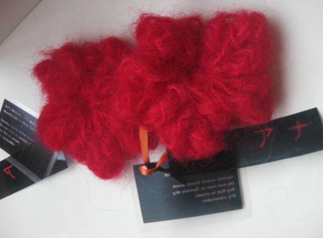 Red Lush Soft Large Crochet Mohair Flower Pin - Ready Made AND Made to Order