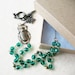 Emerald Green Beaded Scarab Necklace