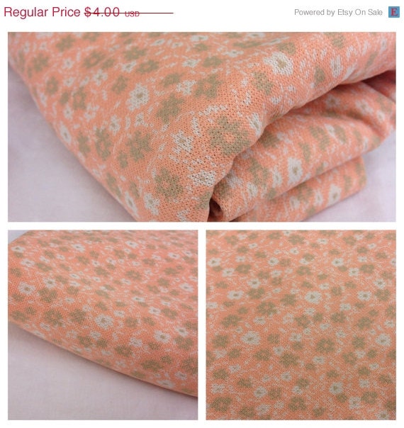 SUPER SALE- Vintage Floral Double Knit-Retro Polyester
