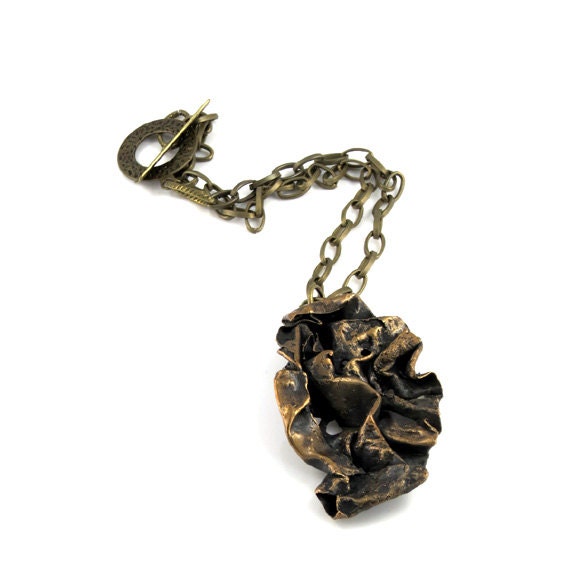 Original design bronze pendant. Stylish, artistic by Fashion Brand Faina.