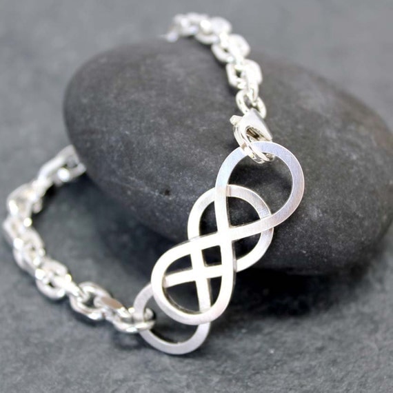 DOUBLE INFINITY Chain Bracelet, for men, Heavy, 6mm, Chain, Thick, Manly