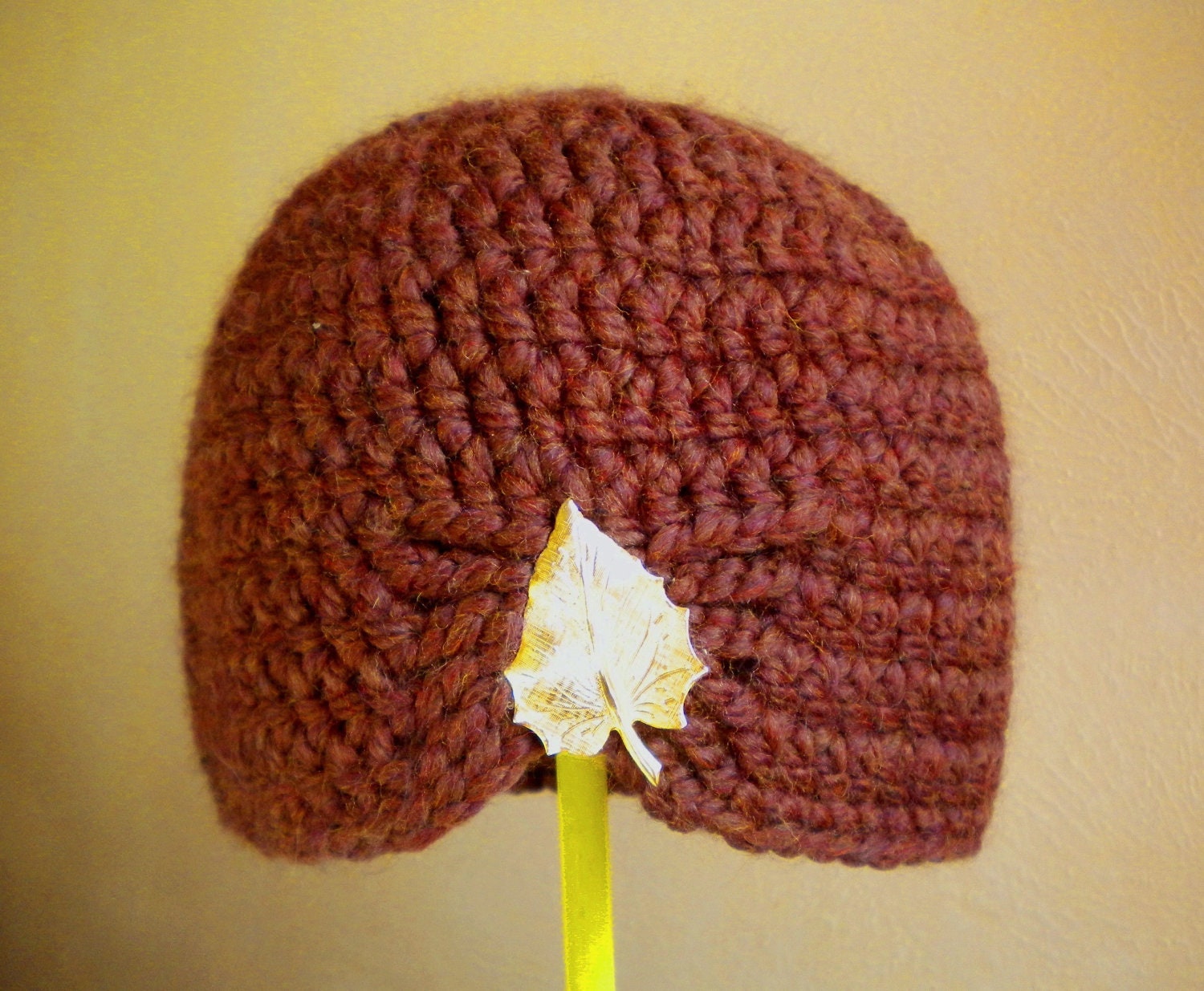Bark Brown Custom Crochet Hat for Women / Little Girls / Toddlers / Baby Girls - 1920s Style Flapper Cloche Turban Beanie