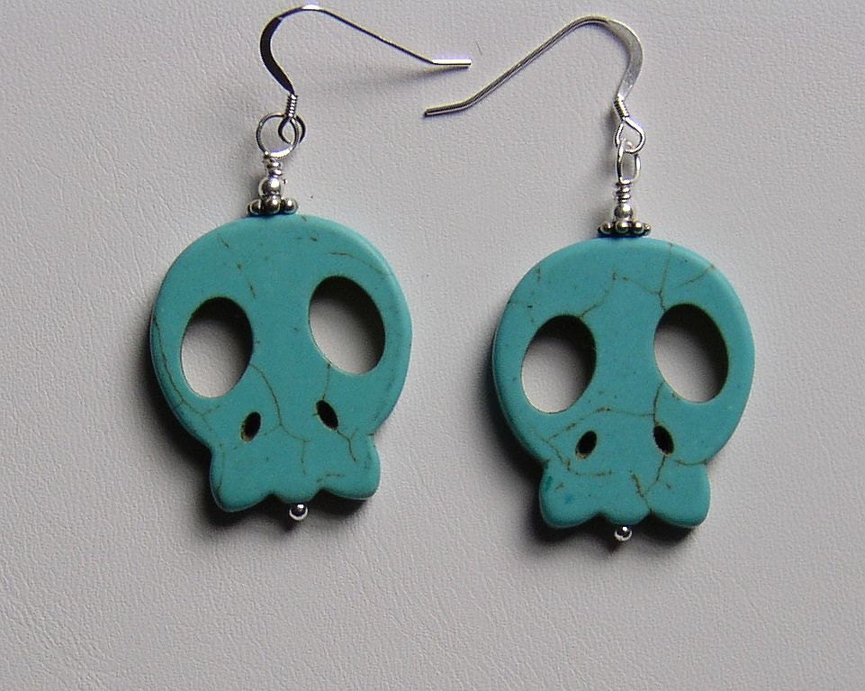 Blue Skull earrings