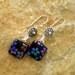 Dichroic Fused Glass Earrings, rainbow Cherry Blossom Earrings, Rainbow Flowers