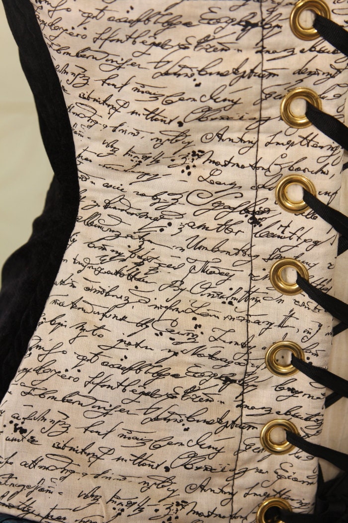 Waist 33 to 35  Anguished Love Letter Corset