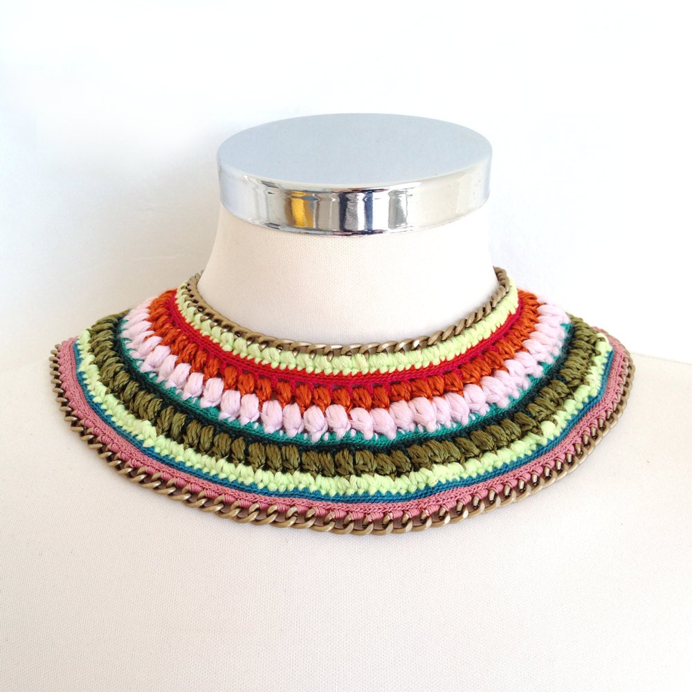 Maasai bib inspired necklace