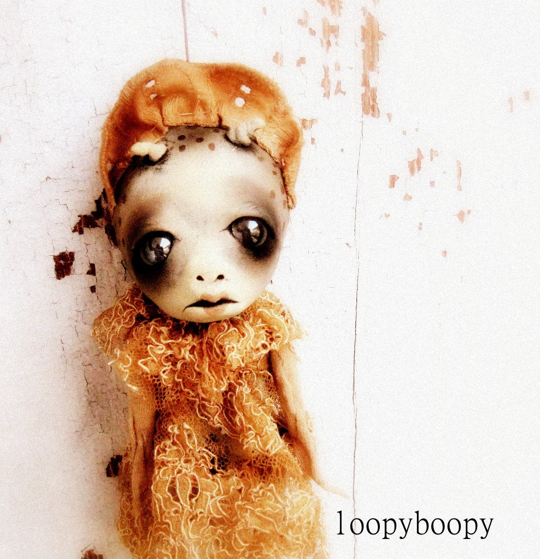 Halloween Decoration OOAK Art Doll Halloween Ornament Demon Squid Baby Bonnie Island of the MisFit Orphans