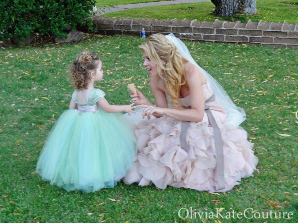 Mint Flower Girl Dress