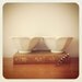 RESERVED FOR traci ---- vintage lotus bowl - Lotus Cups - Vintage Creamy White Shabby Chic Decorative Cups - bowl