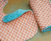 Baby Bib and Burp cloth Polka dot baby boy or girl burp cloth Free Shipping to the U.S. for orders over 35.00