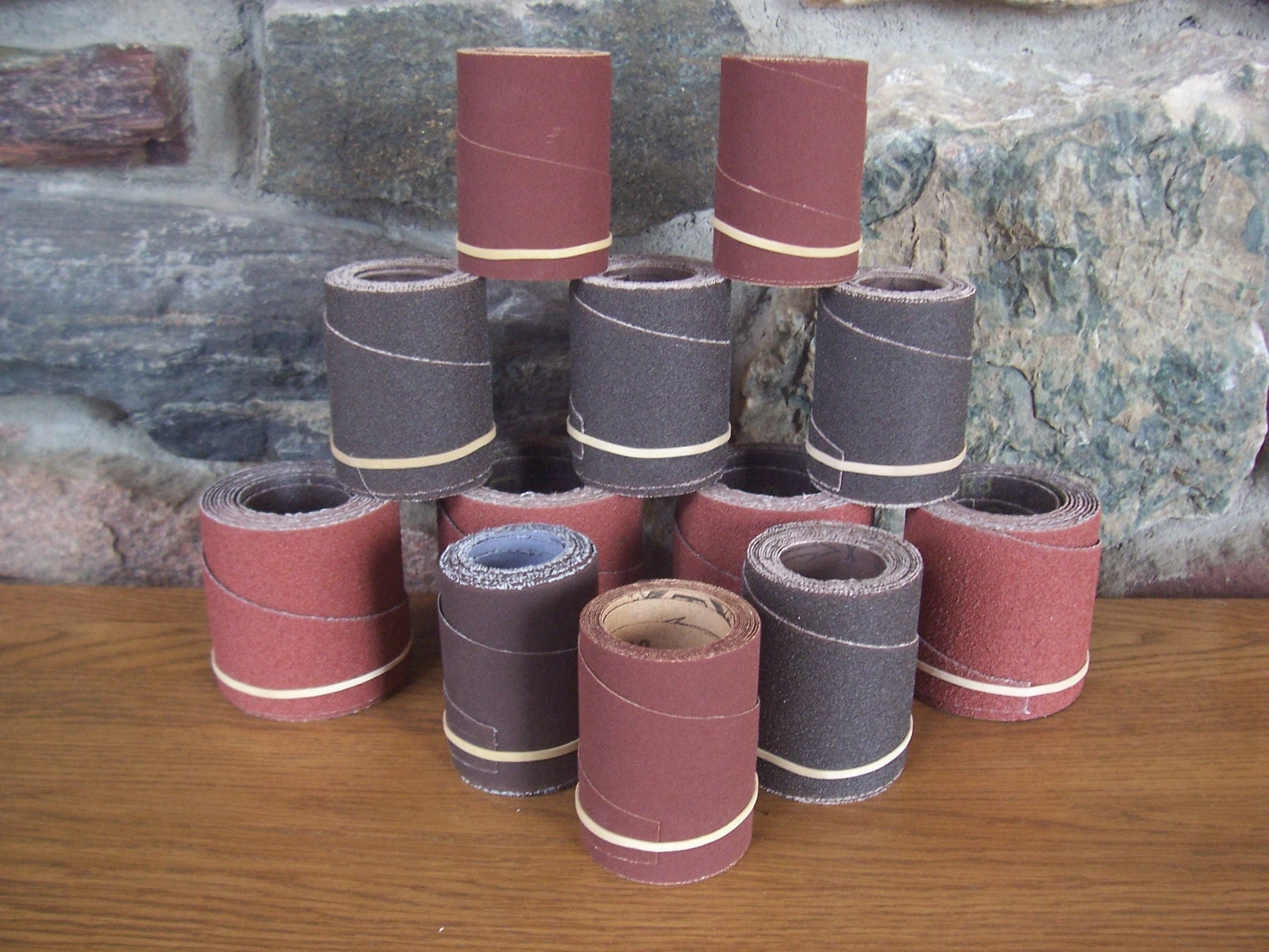 12 PreCut Sanding Belts Abrasive Strips Rolls for by woodupnorth