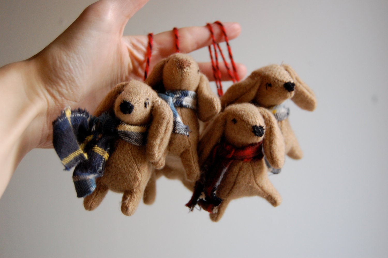 Set of Four Dachshund Ornaments