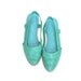size 6 teal woven leather sandals