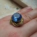 FREE SHIPPING Vintage Ring Blue Round Rhinestone