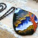FREE SHIPPING Vintage Asian Style Pottery Pendant