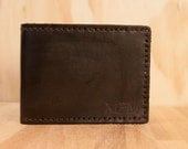 Monogram Wallet - Leather in Chocolate Brown