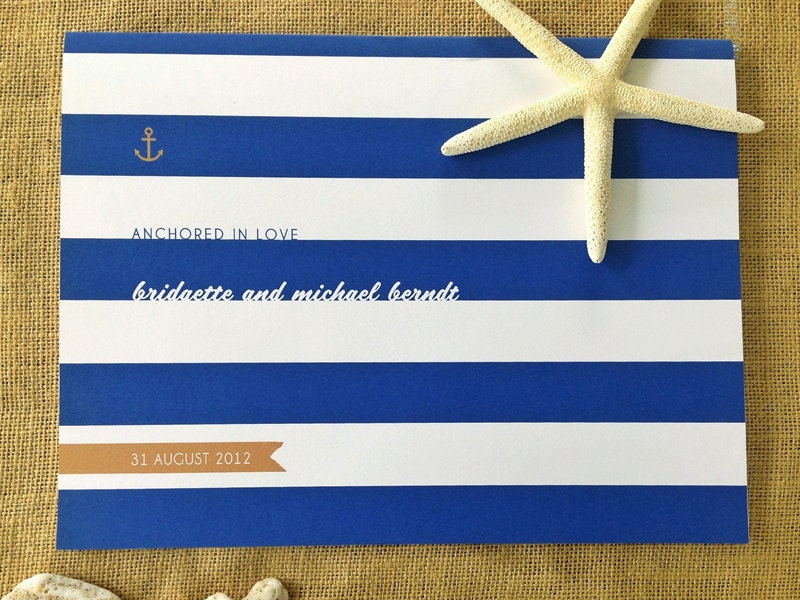 Anchored in Love Nautical Themed Wedding Guest Book