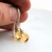 November birthstone earrings, yellow citrine earrings, sterling silver drop earrings