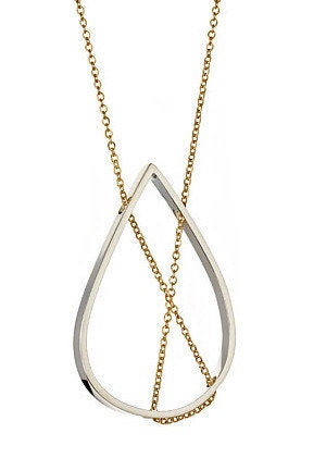 Petal Necklace 101 in Sterling Silver and Gold