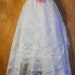 Lace wedding dress silk white ivory prom fairytale rose vintage romantic medium by vintage opulence on Etsy