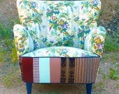 Mid Century Birdie Patchwork Chair by Vintage Renewal