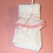 Pair Of Girl's Bobby Socks With Orchid Pink Crocheted Shell Stitch Size LARGE 4-10