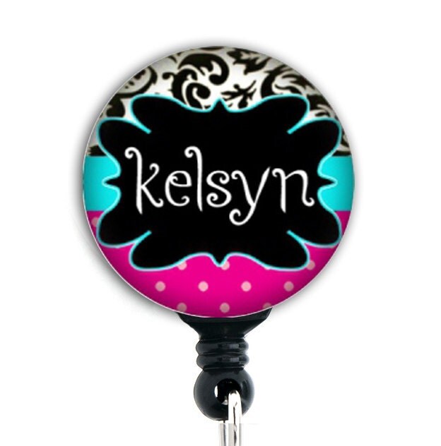 Retractable ID Badge Holder Personalized by GoodGirlGoneBadge
