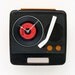 Recycled record player clock