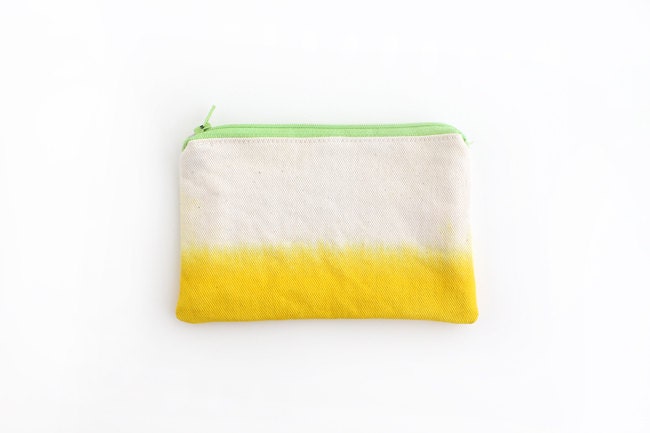 Bright yellow dyed Pouch