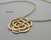 Gold Rose Necklace