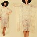 Handmade Vintage Sheer Crochet Lace Bohemian Caftan Dress