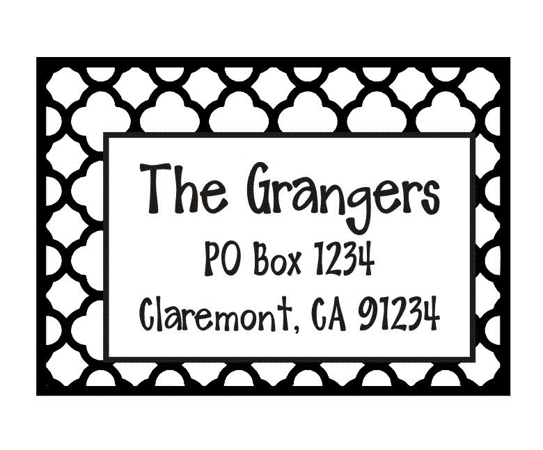 Modern Return Address Stamp - Cute Address Label