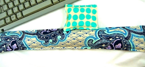 Keyboard Wrist Support Set Organic Lavender Blue Purple Fabric Carpel Tunnel Syndrome Office Supplies Geekery Desk Set