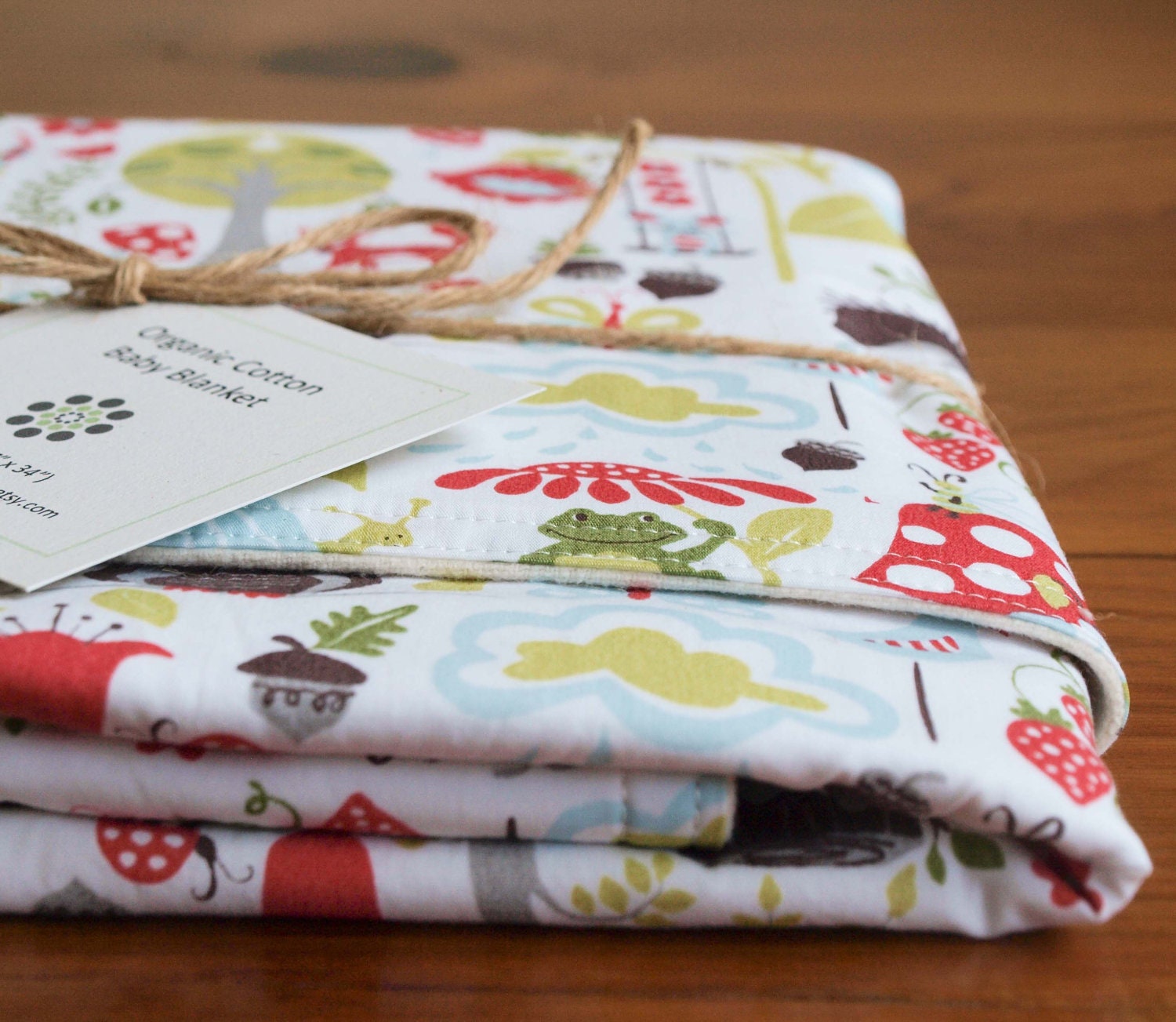 Reserved for kbercov Organic Baby Blanket in WONDERLAND BLUE