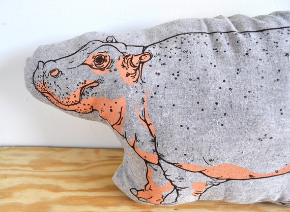 hippopotamus pillow