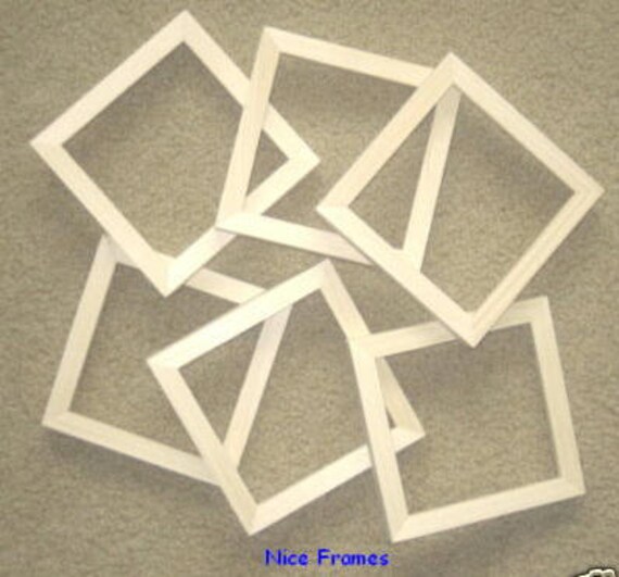 6 Unfinished 8x8 wood picture frames by niceframes on Etsy