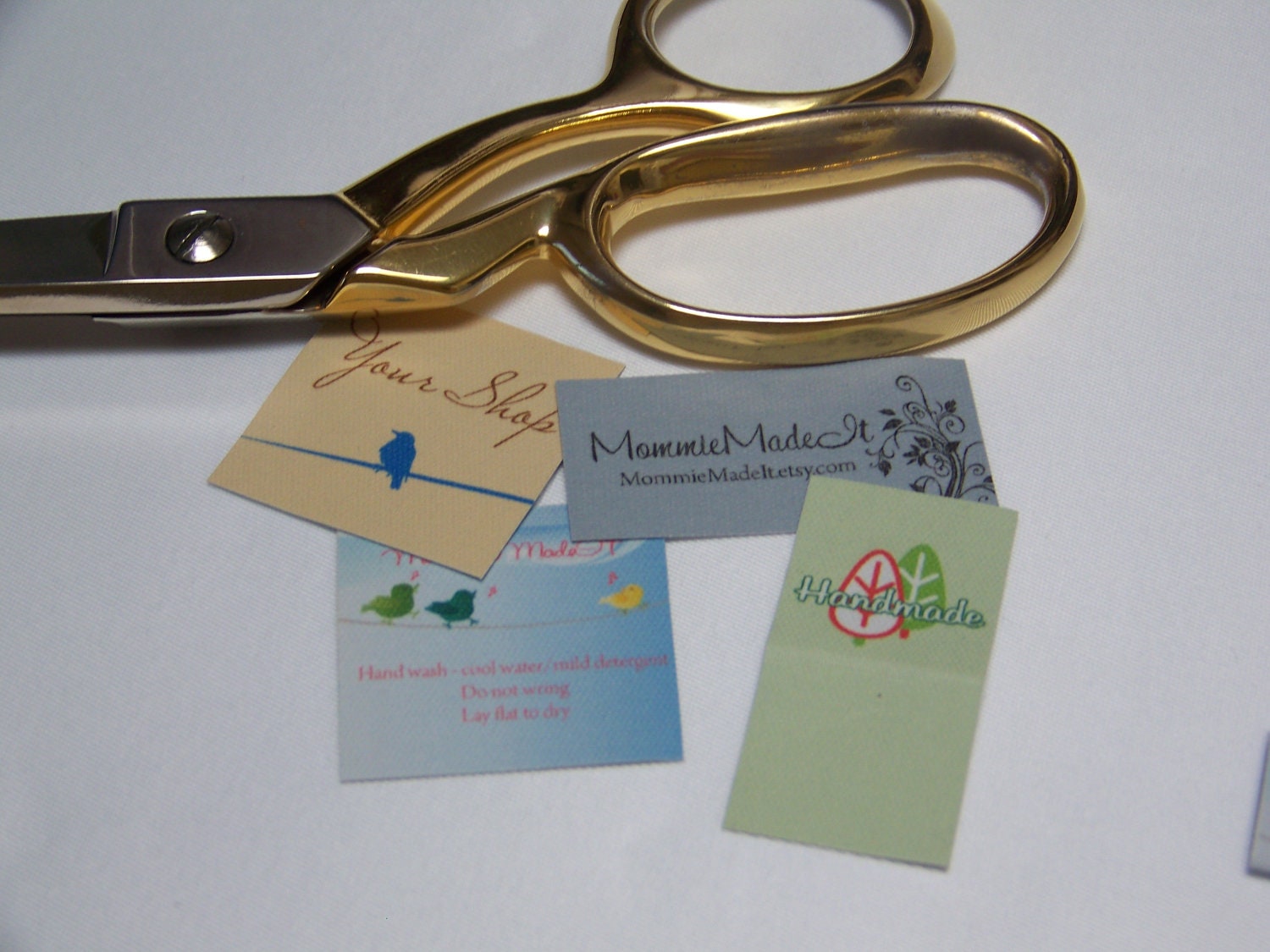 120  Hand Crafted Sew On Cotton Fabric Clothing or Accessory Labels - NO Extra Charge for Proof - shipped USPS Priority Mail